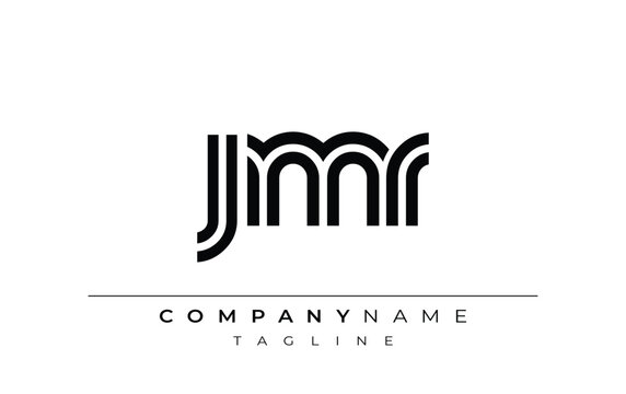 JMR Creative Unique Modern Letter Logo Design. Stylized logo featuring a unique letter design, presenting abstract minimalist aesthetics and modern appeal.
