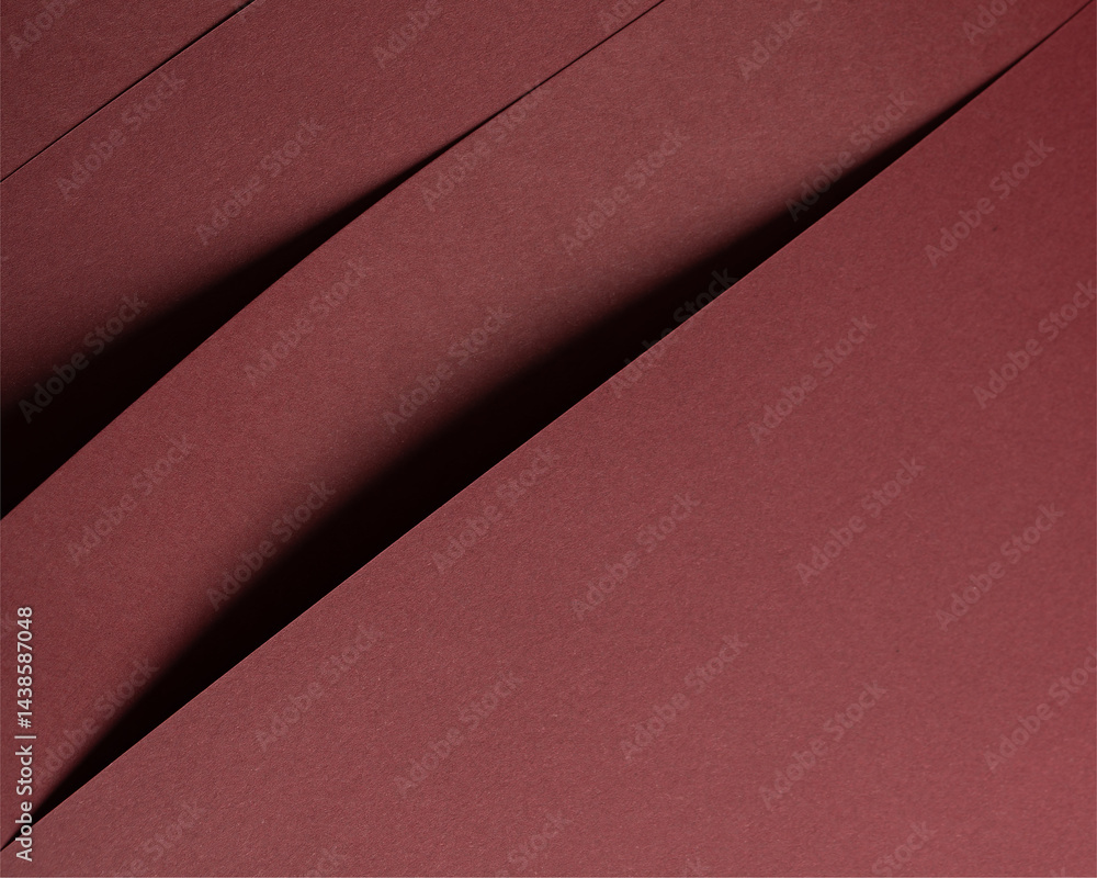 Poster matte paper texture with warm burgundy and wine red tones, sleek geometric overlay and bold contrast