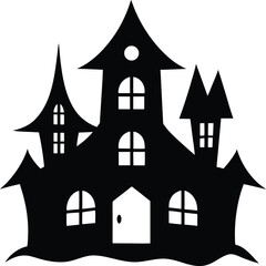 halloween house vector illustration