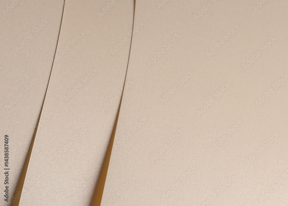 Poster modern matte paper texture with creamy beige and light tones, featuring a sleek geometric layered de