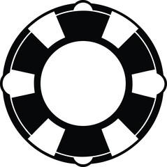 flat life buoy rescue ring on white background .eps
