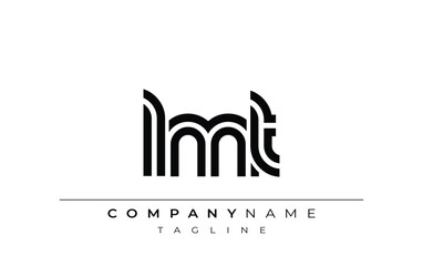 LMT Creative Unique Modern Letter Logo Design. Stylized logo featuring a unique letter design, presenting abstract minimalist aesthetics and modern appeal.