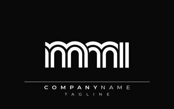 MMI Creative Unique Modern Letter Logo Design. Stylized logo featuring a unique letter design, presenting abstract minimalist aesthetics and modern appeal.