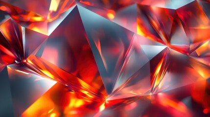 A geometric crystal pattern background with sharp shapes and reflections