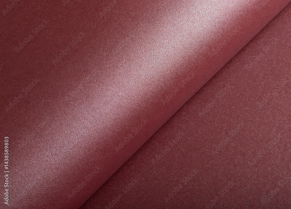 Poster Paper texture with burgundy and wine red tones, glossy surface with shimmering sparkle, luxurious rolled designer paper in deep red, modern abstract design with rich contrast and smooth finish..