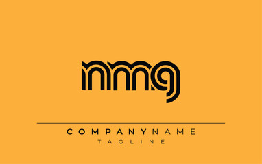 Fototapeta premium NMG Creative Unique Modern Letter Logo Design. Stylized logo featuring a unique letter design, presenting abstract minimalist aesthetics and modern appeal.