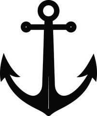 hand drawn anchor symbol on white background .eps
