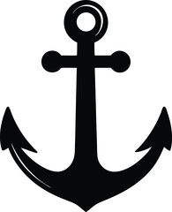 hand drawn anchor symbol on white background .eps
