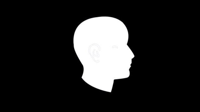 Head icon animation, idea and technology video for your project.