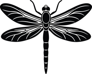 hand drawn dragonfly on white background .eps
