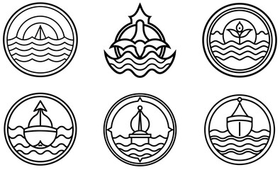black and white nautical logo designs design