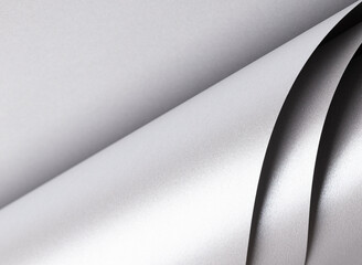 Paper texture with sleek silver and platinum tones, glossy pearlescent surface with shimmering wave...