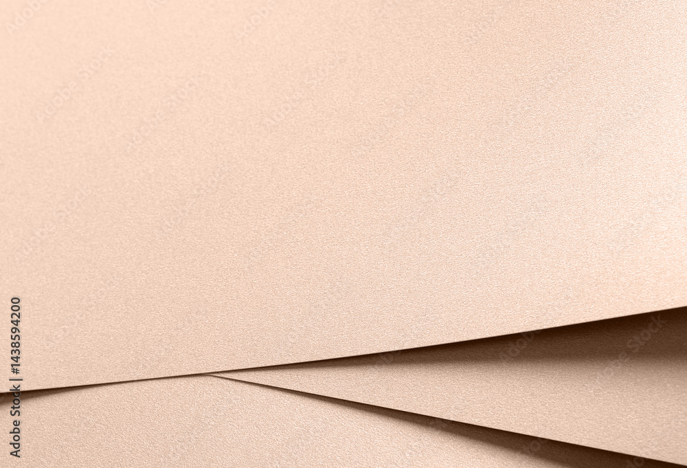 Poster paper texture with soft beige and pink tones, clean layered surface with metallic shimmer and geomet