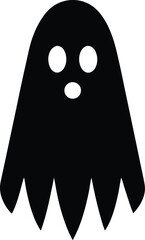 minimalist ghost icon on white background .eps
