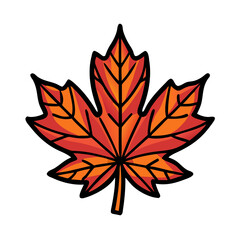 Download autumn maple leaf vector graphic illustration for fall season designs and templates