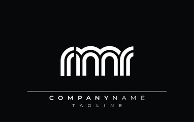 RMR Creative Unique Modern Letter Logo Design. Stylized logo featuring a unique letter design, presenting abstract minimalist aesthetics and modern appeal.