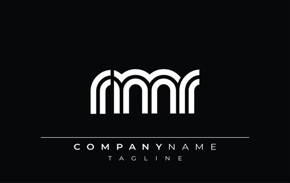 RMR Creative Unique Modern Letter Logo Design. Stylized logo featuring a unique letter design, presenting abstract minimalist aesthetics and modern appeal.
