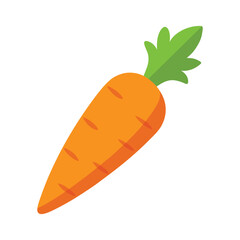 Simple vector illustration of a fresh carrot isolated on white background