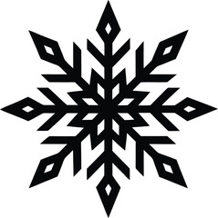 minimalist snowflake with details 