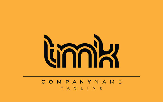TMK Creative Unique Modern Letter Logo Design. Stylized logo featuring a unique letter design, presenting abstract minimalist aesthetics and modern appeal.