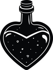 potion heart bottle on white background.eps
