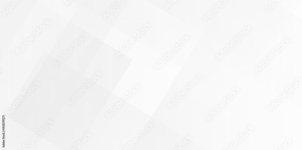 Fototapete white and gray overlap triangle geometric technology pattern. minimal rectangle randomly arranged wh