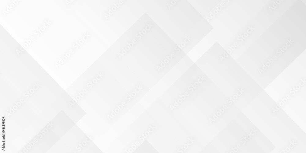 Fototapete vector white and gray overlap triangle geometric technology pattern. minimal rectangle arranged whit