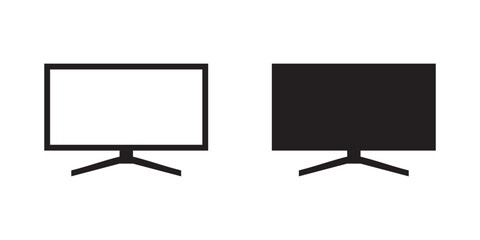 Two set of Smart TV icons collection. TV Screen, monitor screen symbol collection. Vector illustration.