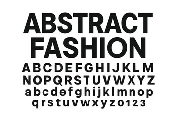 Fototapeta premium Bold abstract fashion typography in black and white showcasing letters and numbers for creative design inspiration