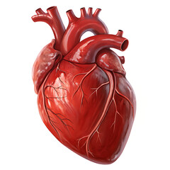 3D Realistic Human Heart on Transparent Background

