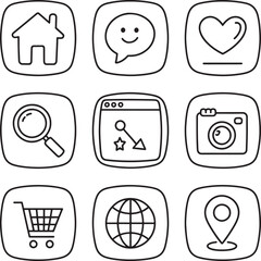 set of icons for web