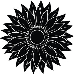 realistic sunflower head on white background .eps
