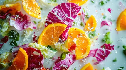 Citrus & salad. Fresh vibrant mix of colors & textures