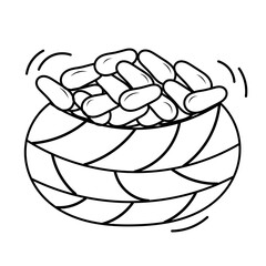 Coloring book dates fruits