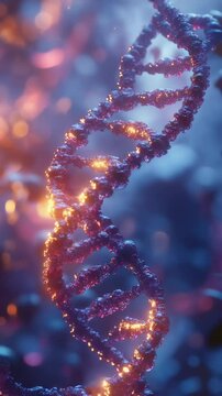 Molecular biology and genetic engineering concept.