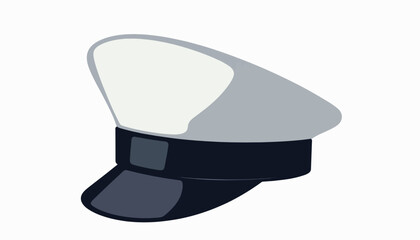 Sleek navy officer hat design against white background, modern symbolism