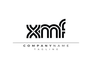 XMF Creative Unique Modern Letter Logo Design. Stylized logo featuring a unique letter design, presenting abstract minimalist aesthetics and modern appeal.