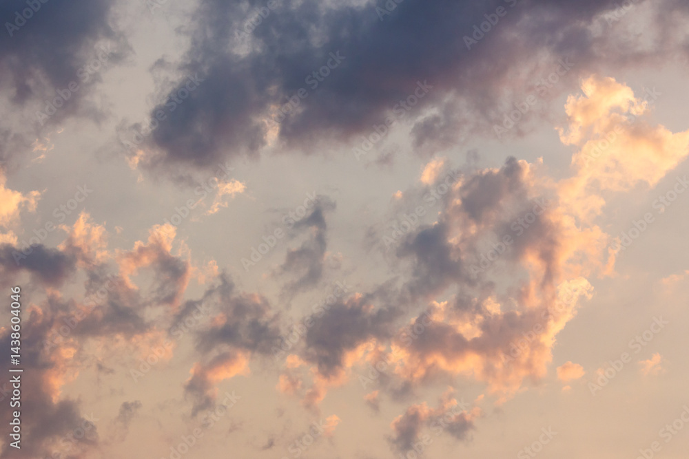 Canvas Prints cumulus clouds on the sky blown by the wind. fluffy cloudscape. cloudy weather meteorology backgroun
