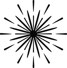 Obraz premium simple fireworks burst icon