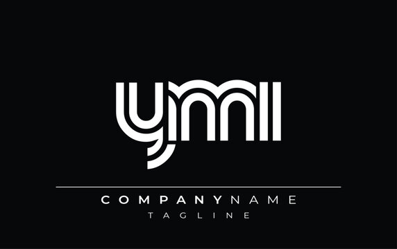 YMI Creative Unique Modern Letter Logo Design. Stylized logo featuring a unique letter design, presenting abstract minimalist aesthetics and modern appeal.