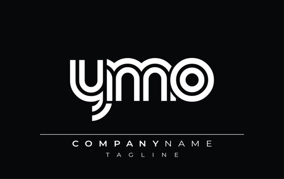 YMO Creative Unique Modern Letter Logo Design. Stylized logo featuring a unique letter design, presenting abstract minimalist aesthetics and modern appeal.
