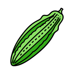 Explore fresh bitter melon illustration vector image for healthy eating and cooking ideas today