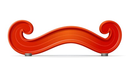 Curving Road Sign with Right Direction Arrow 3D Shape Vector Illustration