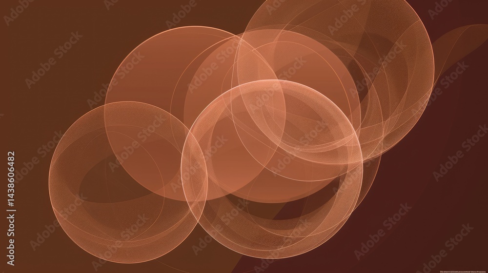 Poster abstract golden rings on a swirling background. 3d design with circular shapes and fluid texture. di