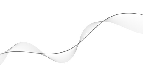 Abstract grey smooth element swoosh speed wave modern stream background. Abstract wave line for banner, wallpaper background Vector illustration