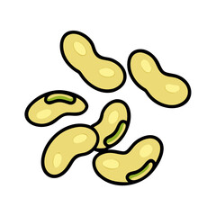 Isolated illustration of lima beans for healthy eating and vegan diet concept vector art