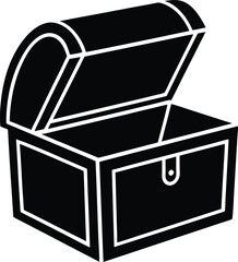 simple treasure chest with open lid