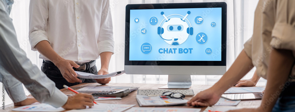 Poster Chatbot software application for brisk online business that automatically reply to customer questions
