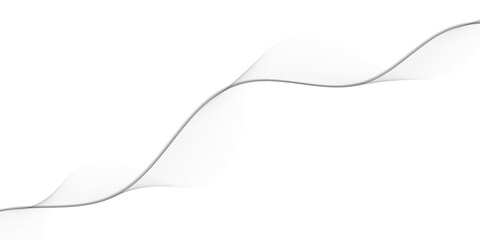 Abstract wave element for design. Wave with lines created using blend tool. Curved wavy line, smooth stripe.