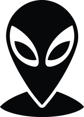 single alien head icon